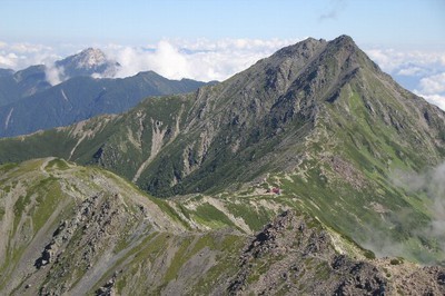 北岳と甲斐駒ヶ岳の写真