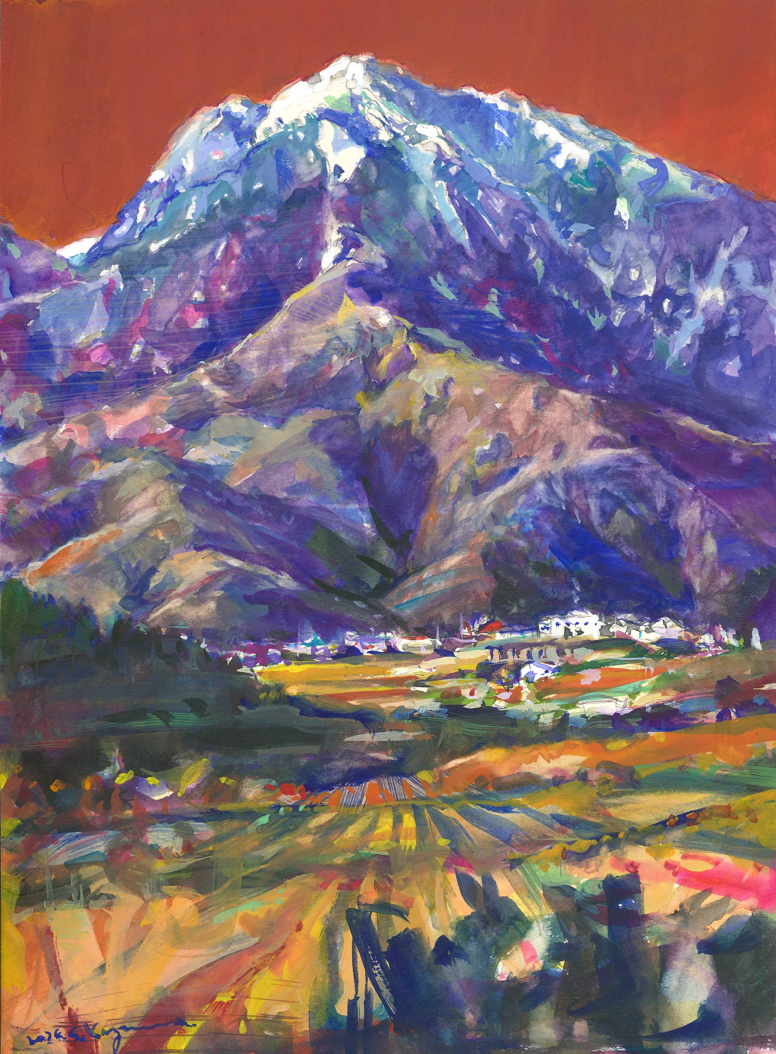 13.「南アルプス連峰」髙橋一善 油絵 ____.jpg