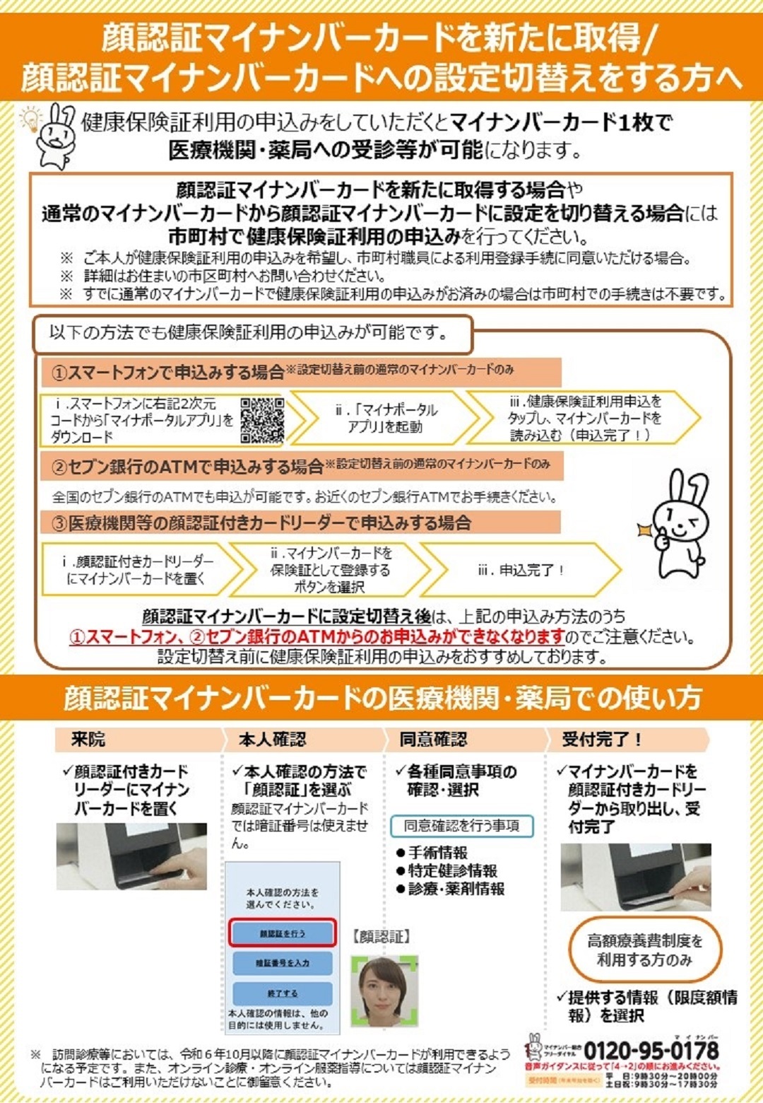 顔認証マイナンバーカードへ切換えのご案内