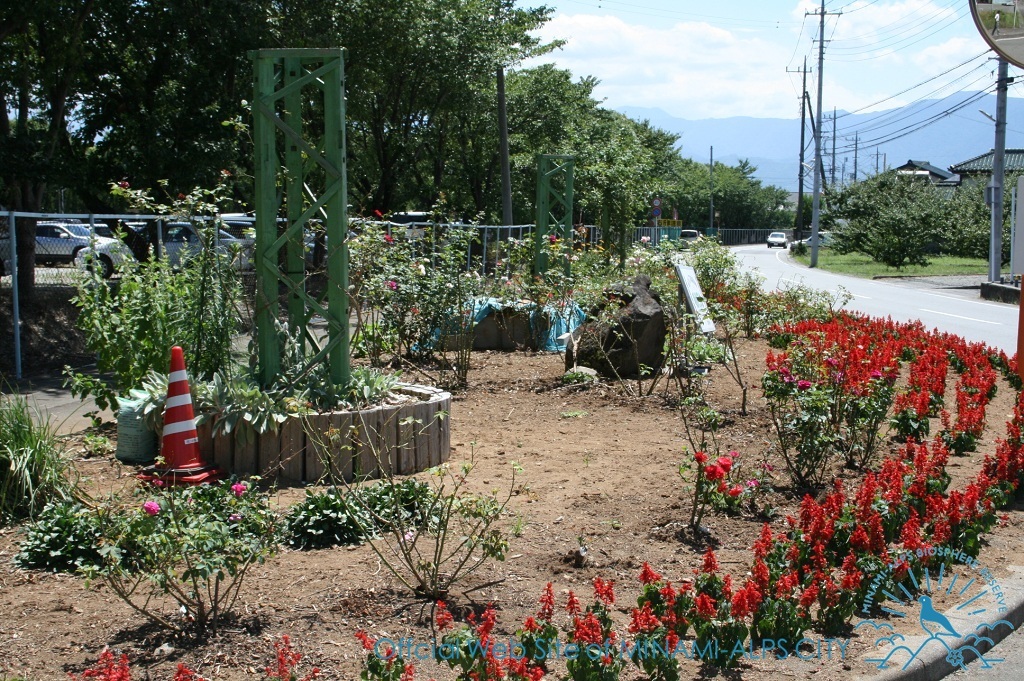 写真:No.171 夏 名称:曲輪田新田の花壇 所在地:曲輪田新田 