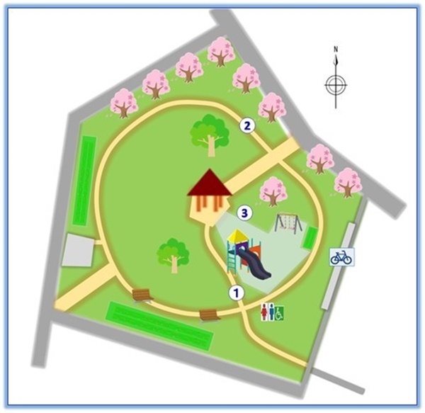 白根中央児童公園(飯野2777-1)の桜スポット3箇所